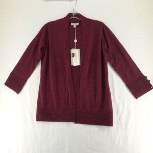 Stitch Fix Evolution Women's Cardigan 3/4 sleeves red maroon Size XS NWT